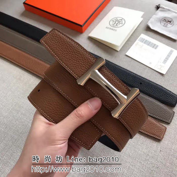 愛馬仕HERMES 新款Hermes寬版 官網同步 雙面可用 高端男士皮帶 HHG1318